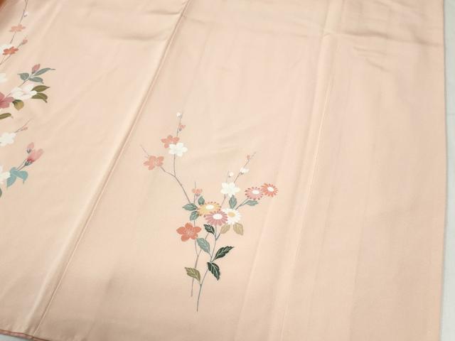平和屋着物●訪問着　友禅　枝花文　暈し染め　正絹　逸品　CABG0496yc