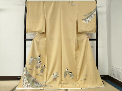 平和屋着物●訪問着　作家物　童子遊び　金彩　仮絵羽　正絹　逸品　未使用　CABG0514yc