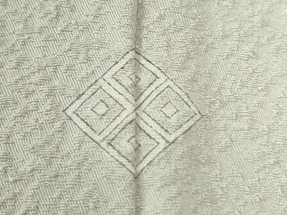 平和屋着物●上質な色無地　紋意匠　象牙色　正絹　逸品　CABG0519yc