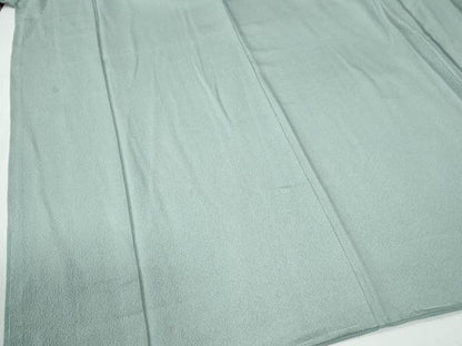 平和屋着物●上質な色無地　舞花弁地紋　藍白色　正絹　逸品　未使用　CABG0520yc