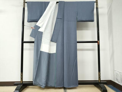 平和屋着物●皇室デザイナー　中村乃武夫監修　色無地　薄花色　正絹　逸品　CABG0521yc