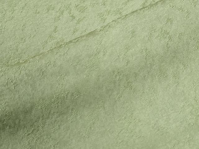 平和屋着物●上質な色無地　吉祥地紋　柳色　正絹　逸品　CABG0525yc