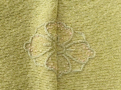 平和屋着物●上質な色無地　抹茶色　正絹　逸品　未使用　CABG0531yc