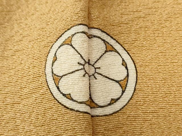 平和屋着物●上質な色無地　飴色　正絹　逸品　CABG0534yc