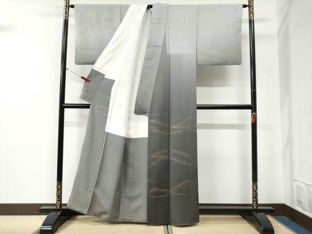 平和屋着物●人間国宝　福田喜重　訪問着　箔散らし　暈し染め　金彩　正絹　逸品　CABG0537yc