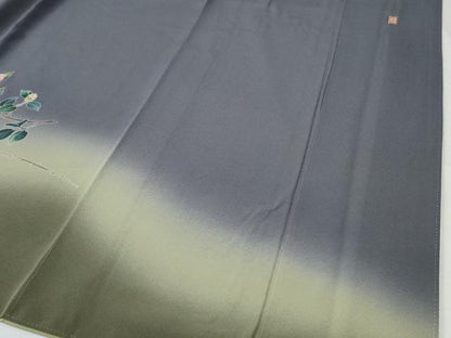 平和屋着物●十日町　加賀草木友禅の第一人者　田村哲彦　訪問着　稲穂　百合　南天文　暈し染め　正絹　逸品　未使用　CABG0540yc