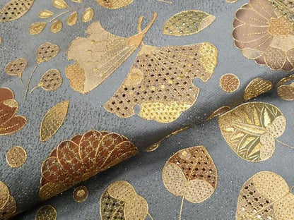 平和屋着物●中国三大刺繍　スワトウ刺繍　訪問着　辻が花　暈し染め　金通し地　正絹　逸品　CABG0541yc