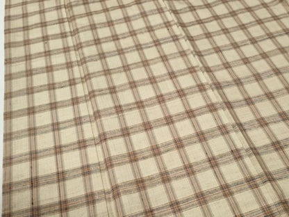 平和屋着物●上質な紬　格子　正絹　逸品　未使用　CABG0547yc