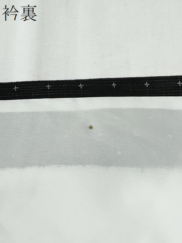平和屋着物●三代目　市三郎　大原紬　縞　十字絣　黒地　証紙付き　正絹　逸品　CABG0549yc