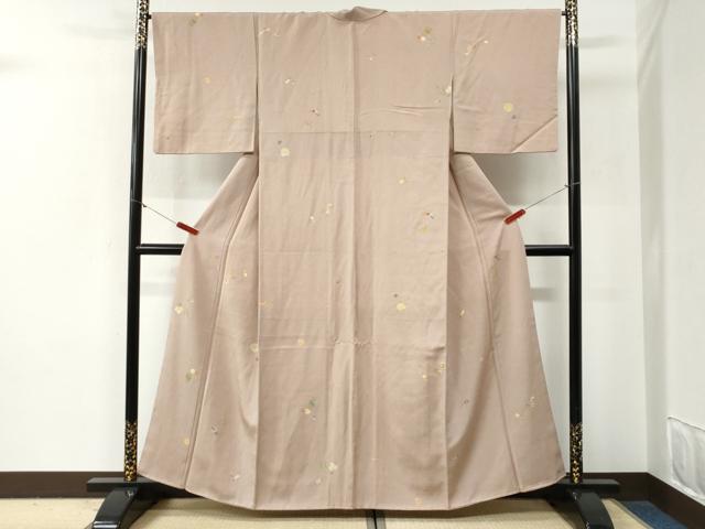 平和屋着物●上質な小紋　毬　玩具　宝尽くし　御召縮緬　正絹　逸品　CABG0550yc