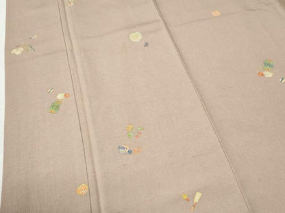 平和屋着物●上質な小紋　毬　玩具　宝尽くし　御召縮緬　正絹　逸品　CABG0550yc