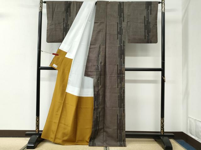 平和屋着物●本場大島紬　9マルキ　エ霞吉祥文　正絹　逸品　CABG0555yc