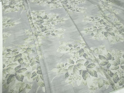 平和屋着物●本場大島紬　白大島　7マルキ　総絣　草花文　正絹　逸品　CABG0557yc