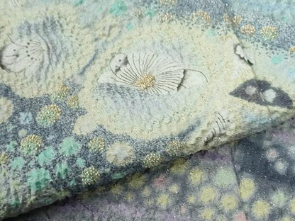 平和屋着物●十日町 名門 滝泰謹製 中国三大刺繍 相良刺繍 訪問着 朧染め 重ね絞り 辻が花 暈し染め 金通し地 鈴乃屋扱い 逸品 CABG0564yc