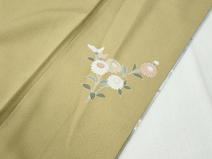 平和屋着物●訪問着　友禅　草花文　暈し染め　正絹　逸品　CABG0571yc