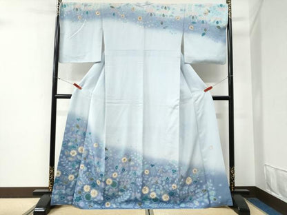 平和屋着物●訪問着　作家物　辻が花　絞り　暈し染め　正絹　逸品　CABG0573yc