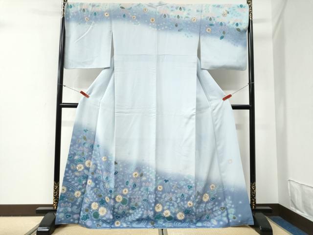 平和屋着物●訪問着　作家物　辻が花　絞り　暈し染め　正絹　逸品　CABG0573yc