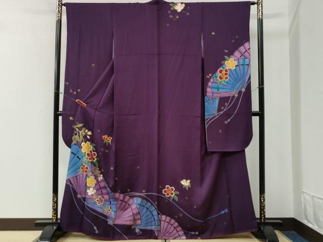 平和屋着物●豪華振袖　檜扇舞桜文　金彩　正絹　逸品　CABG0579yc