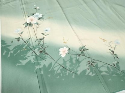 平和屋着物●訪問着　枝花文　暈し染め　正絹　逸品　未使用　CABG0581yc
