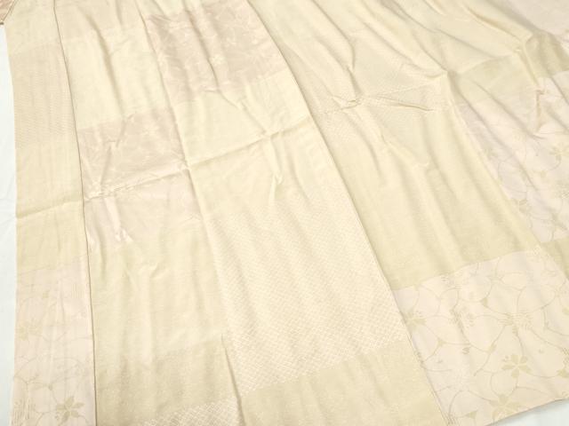 平和屋着物●長襦袢　無双仕立て　市松草花文　やまと誂製　正絹　逸品　CABG0584yc