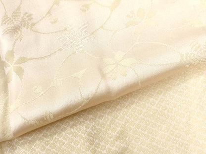 平和屋着物●長襦袢　無双仕立て　市松草花文　やまと誂製　正絹　逸品　CABG0584yc