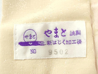 平和屋着物●長襦袢　無双仕立て　市松草花文　やまと誂製　正絹　逸品　CABG0584yc