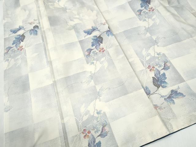 平和屋着物●本場大島紬　白大島　9マルキ　南天文　正絹　逸品　未使用　CABG0590yc