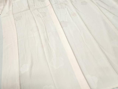 平和屋着物●長襦袢　無双仕立て　梅地紋　正絹　逸品　CABG0592yc