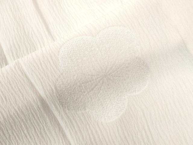 平和屋着物●長襦袢　無双仕立て　梅地紋　正絹　逸品　CABG0592yc