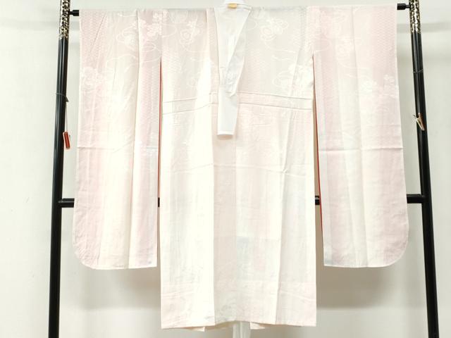 平和屋着物●振袖用長襦袢　無双仕立て　鼓花地紋　暈し染め　正絹　逸品　CABG0593yc