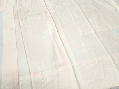 平和屋着物●振袖用長襦袢　無双仕立て　鼓花地紋　暈し染め　正絹　逸品　CABG0593yc