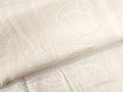 平和屋着物●振袖用長襦袢　無双仕立て　鼓花地紋　暈し染め　正絹　逸品　CABG0593yc