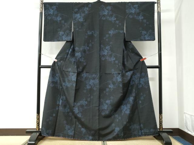 平和屋着物●上質な紬　葡萄蔦の葉文　正絹　逸品　未使用　CABG0597yc