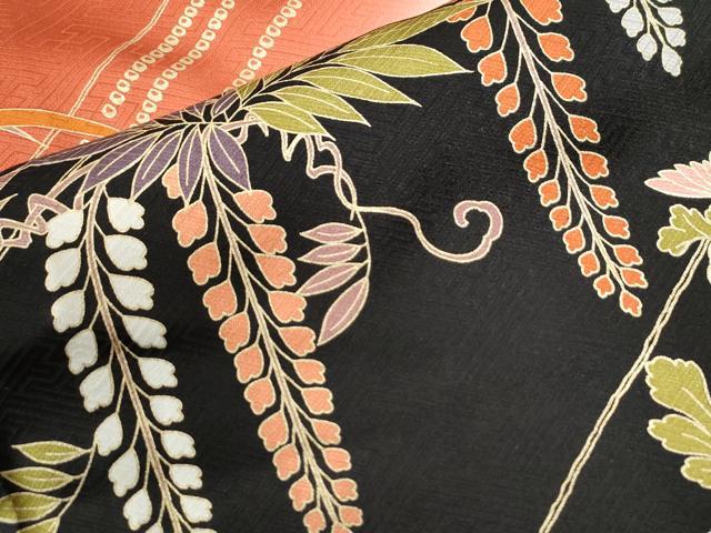 平和屋着物●豪華振袖　駒刺繍　飛鶴地紙草花文　暈し染め　金彩　正絹　逸品　CABG0601yc