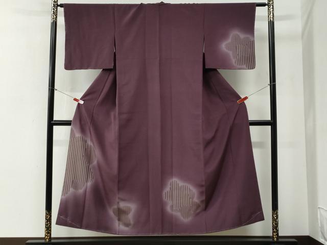 平和屋着物●訪問着　背抜き仕立て　舞桜文　暈し染め　正絹　逸品　未使用　CABG0607yc