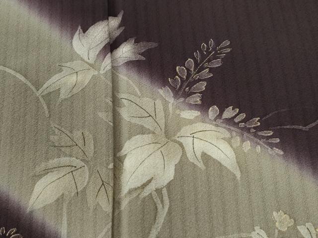 平和屋着物●訪問着　作家物　草花文　暈し染め　金彩　正絹　逸品　CABG0613yc