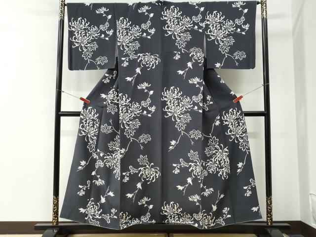 平和屋着物●上質な小紋　乱菊　正絹　逸品　CABG0615yc