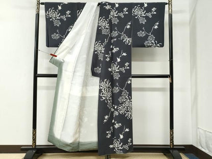 平和屋着物●上質な小紋　乱菊　正絹　逸品　CABG0615yc