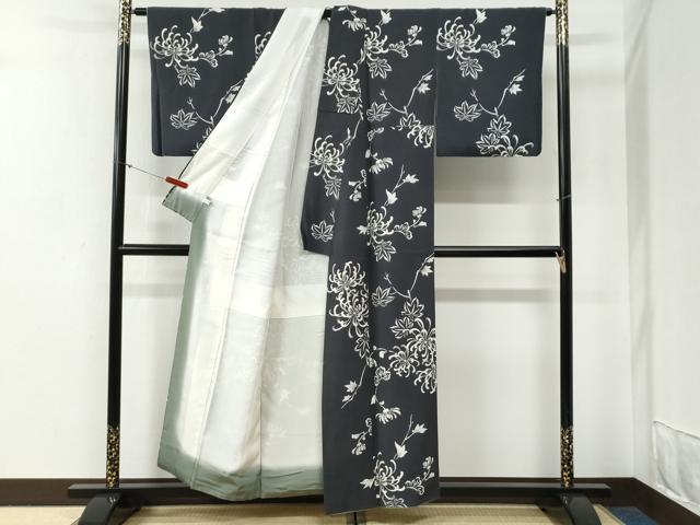 平和屋着物●上質な小紋　乱菊　正絹　逸品　CABG0615yc