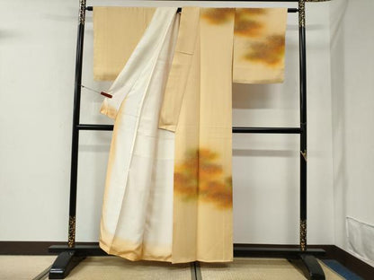 平和屋着物●箔工芸作家　河村喜之助　訪問着　霞文　暈し染め　正絹　逸品　未使用　CABG0616yc