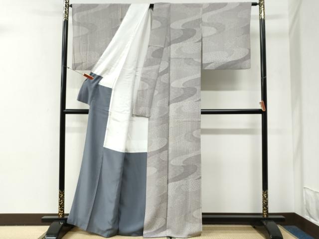 平和屋着物●江戸小紋　寄せ小紋柄　正絹　逸品　CABG0619yc