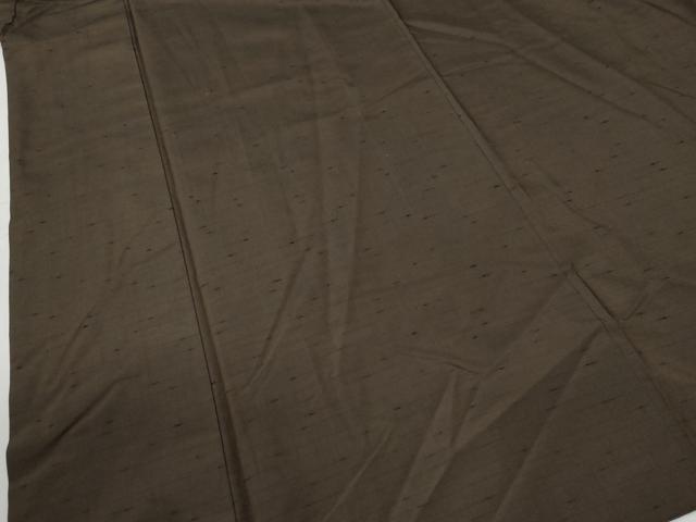 平和屋着物●男性　紬　色無地　赤墨色　正絹　逸品　CABG0622yc