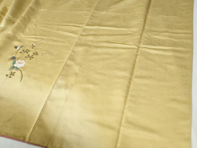 平和屋着物●訪問着　枝花文　暈し染め　金彩　正絹　逸品　CABG0624yc