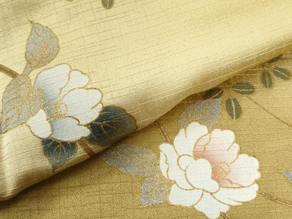 平和屋着物●訪問着　枝花文　暈し染め　金彩　正絹　逸品　CABG0624yc