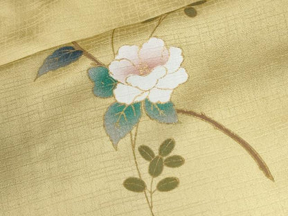 平和屋着物●訪問着　枝花文　暈し染め　金彩　正絹　逸品　CABG0624yc
