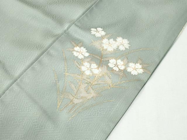 平和屋着物●訪問着　枝花文　暈し染め　金彩　正絹　逸品　CABG0627yc