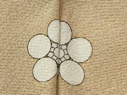 平和屋着物●上質な小紋　草花丸文　金彩　正絹　逸品　CABG0628yc