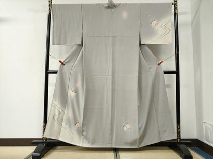 平和屋着物●訪問着　花松丸文　暈し染め　金彩　正絹　逸品　CABG0630yc