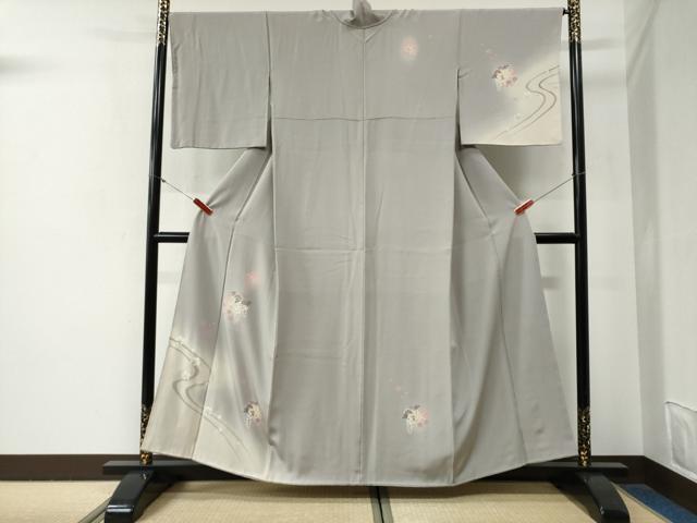 平和屋着物●訪問着　花松丸文　暈し染め　金彩　正絹　逸品　CABG0630yc