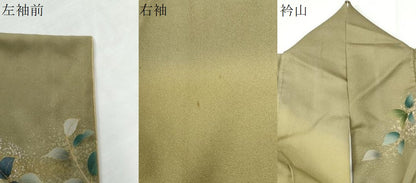 平和屋着物●訪問着　刺繍　立波椿花文　暈し染め　金彩　正絹　逸品　CABG0631yc